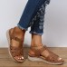 Women’s Summer Comfort Round Toe Hand Sewn Plus Size Platform Sandals