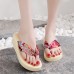 Women Clothes Band Clip Toe Platform Slippers