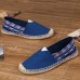 Women Large Size Ethnic Style Linen Slip  on Espadrille Fisherman’s Shoes